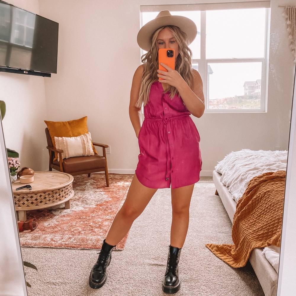 Purple t shirt dress